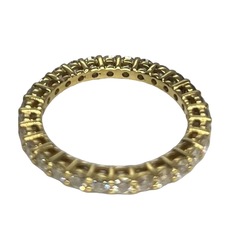 Bague Alliance tour complet en or jaune et diamants - Castafiore