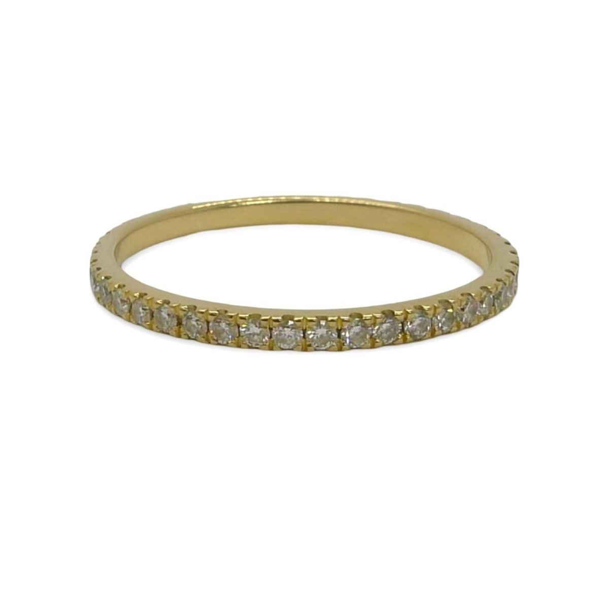 Bague Alliance tour complet en or jaune et diamants - Castafiore