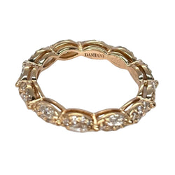 Bague Alliance tour complet en or rose et diamants - Castafiore