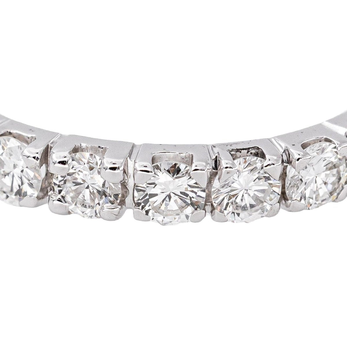 Bague Alliance tour complet Or blanc Diamant - Castafiore