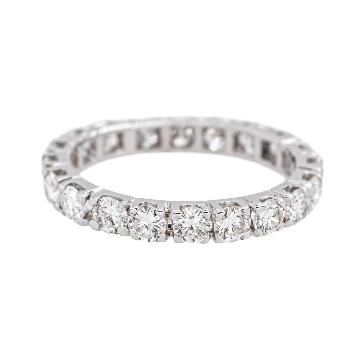 Bague Alliance tour complet Or blanc Diamant - Castafiore