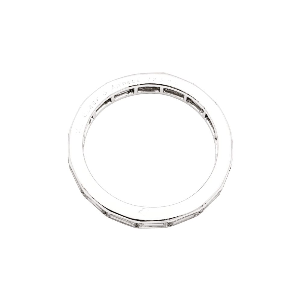 Ring Van Cleef & Arpels, "Romance" wedding ring, paltinium and diamonds chopsticks.