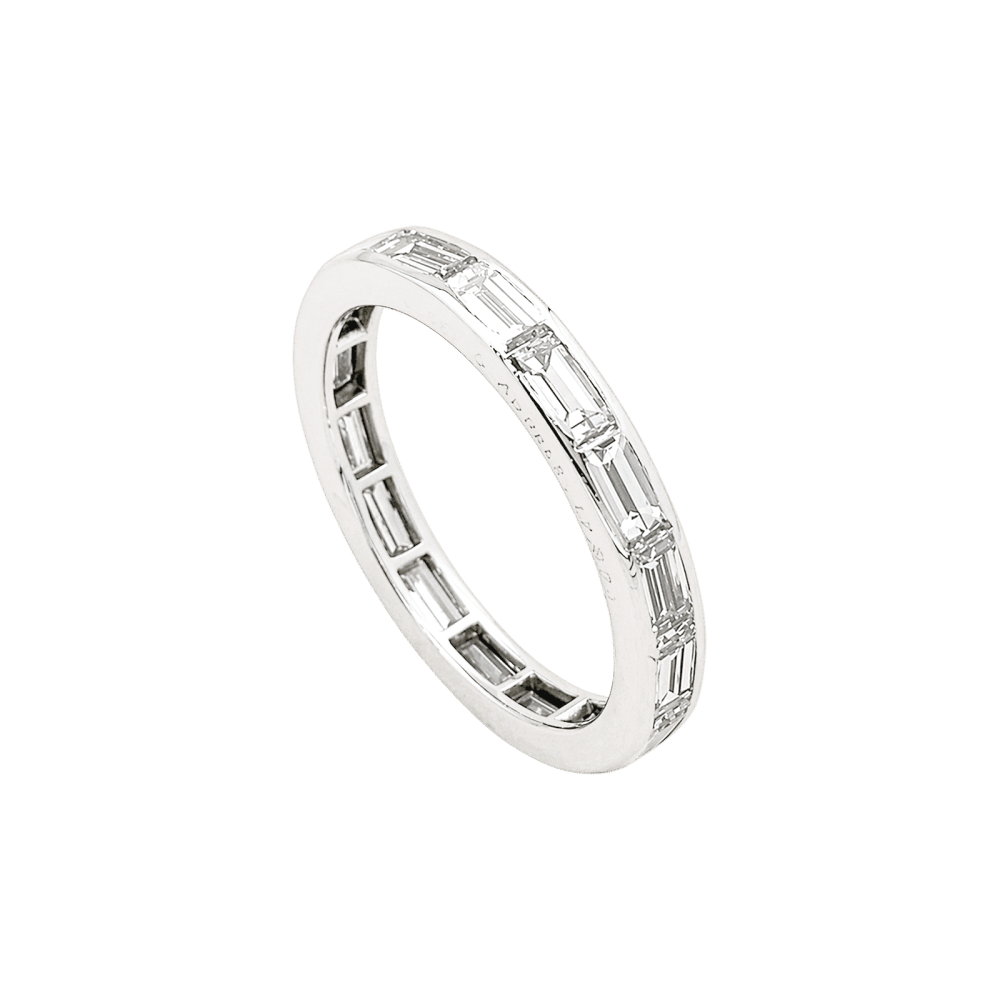 Ring Van Cleef & Arpels, "Romance" wedding ring, paltinium and diamonds chopsticks.