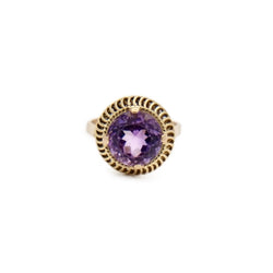 Bague améthyste en or jaune - Castafiore