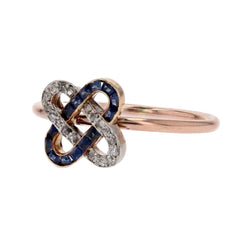 Bague ancienne agrafes de diamants et saphirs - Castafiore