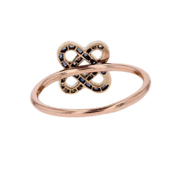 Bague ancienne agrafes de diamants et saphirs - Castafiore