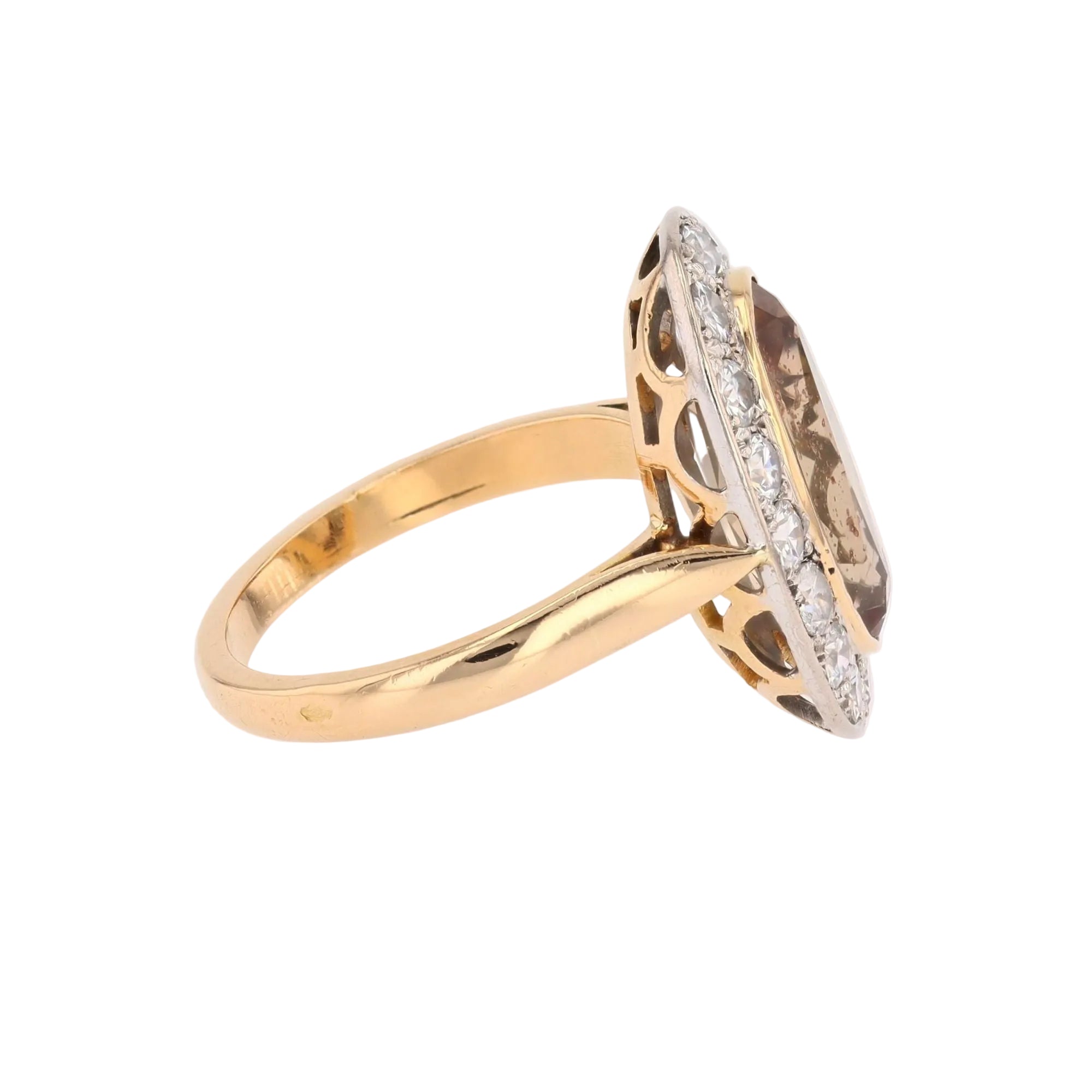 Ring andalusite and diamonds
