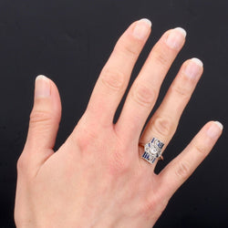 Bague ancienne art déco saphirs et diamants - Castafiore