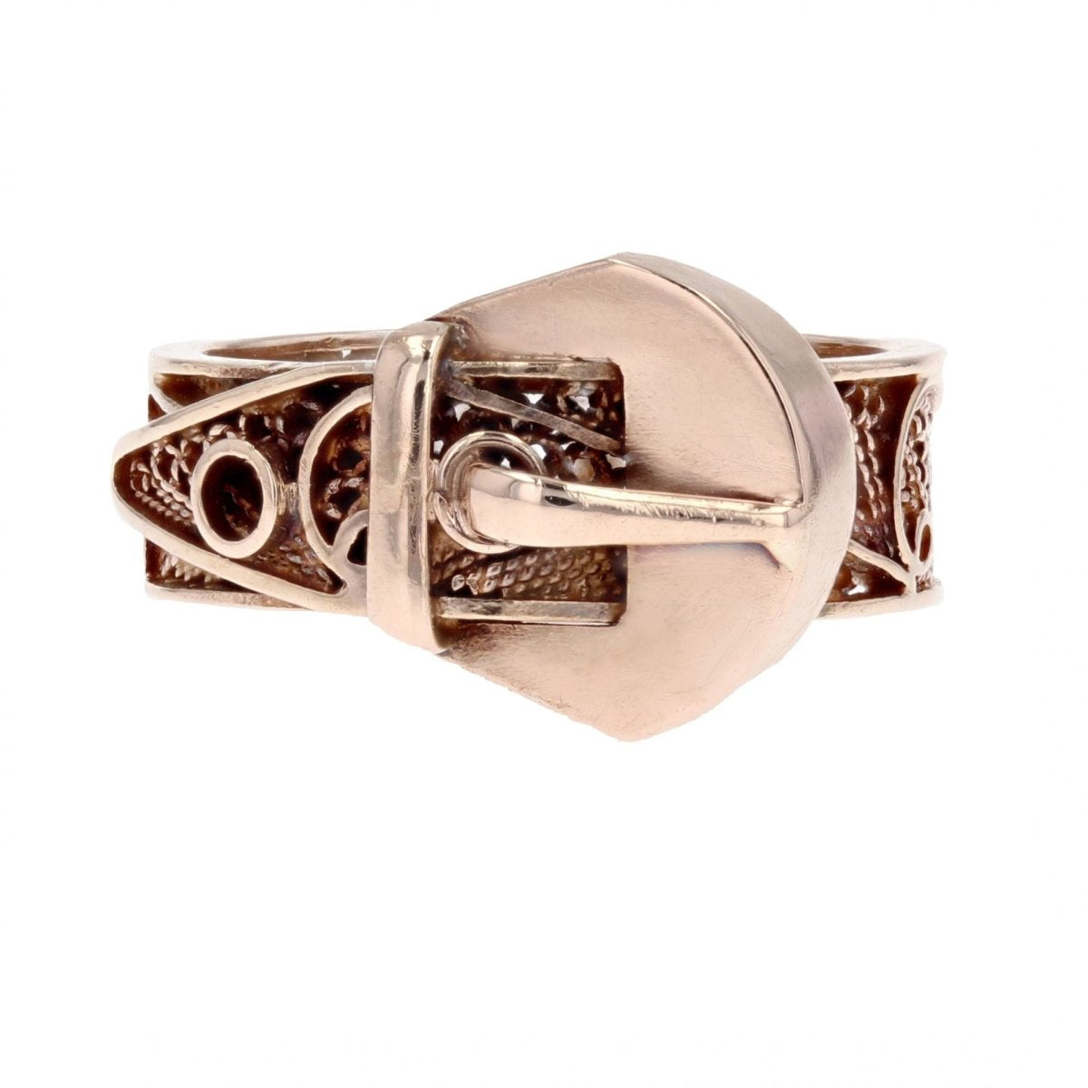 Bague ANCIENNE Ceinture filigranée en or jaune - Castafiore