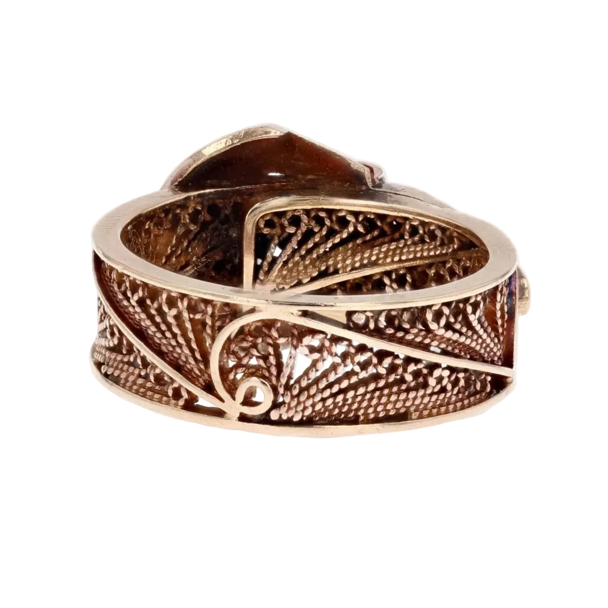 Bague ANCIENNE Ceinture filigranée en or jaune - Castafiore