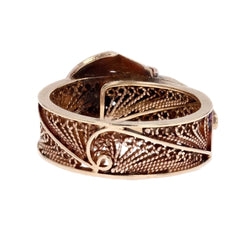 Bague ANCIENNE Ceinture filigranée en or jaune - Castafiore