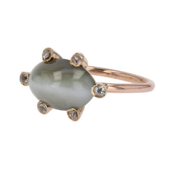 Bague ancienne chrysobéryl diamants - Castafiore