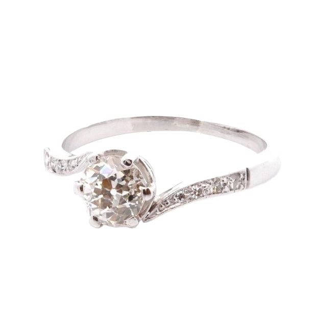Bague ANCIENNE Diamant en or blanc - Castafiore