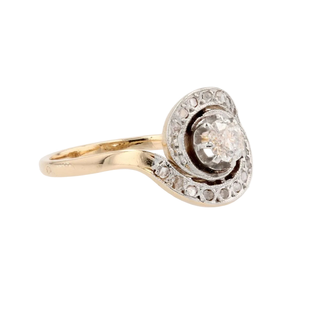Bague ancienne diamants en tourbillon - Castafiore