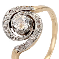 Bague ancienne diamants en tourbillon - Castafiore