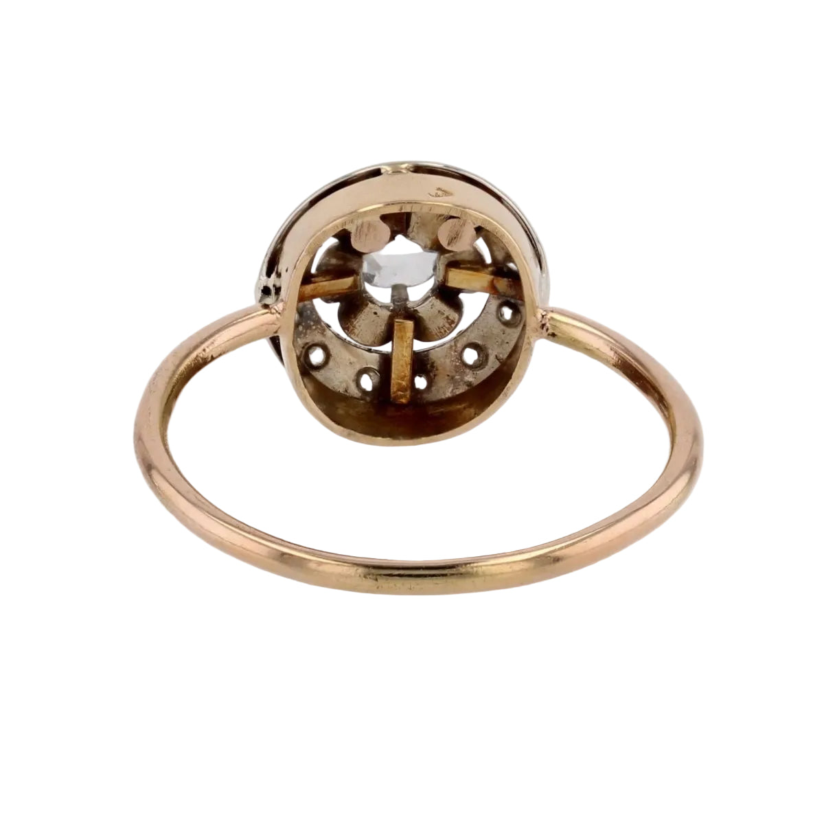 Bague ancienne diamants taillés en rose ronde - Castafiore