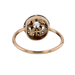 Bague ancienne diamants taillés en rose ronde - Castafiore