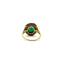 Bague ancienne émeraude et diamants - Castafiore