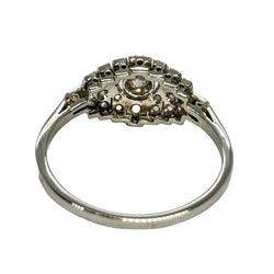 Bague ANCIENNE en or blanc et diamants - Castafiore