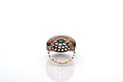 Ring old emerald and roses from diamonds