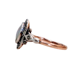 Bague Ancienne en or et argent avec nacre - Castafiore