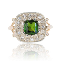 Ring peridot and diamonds former