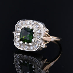 Ring peridot and diamonds former