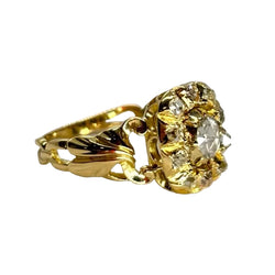 Bague ANCIENNE en or jaune et diamants - Castafiore