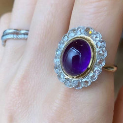 Bague ancienne en or jaune et platine - Castafiore