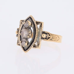 Bague ancienne en or rose et diamant - Castafiore