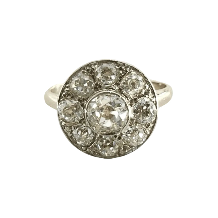 Bague ANCIENNE en or rose et diamants - Castafiore