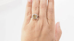 Bague ANCIENNE en platine saphir et diamants - Castafiore