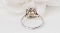 Bague ANCIENNE en platine saphir et diamants - Castafiore