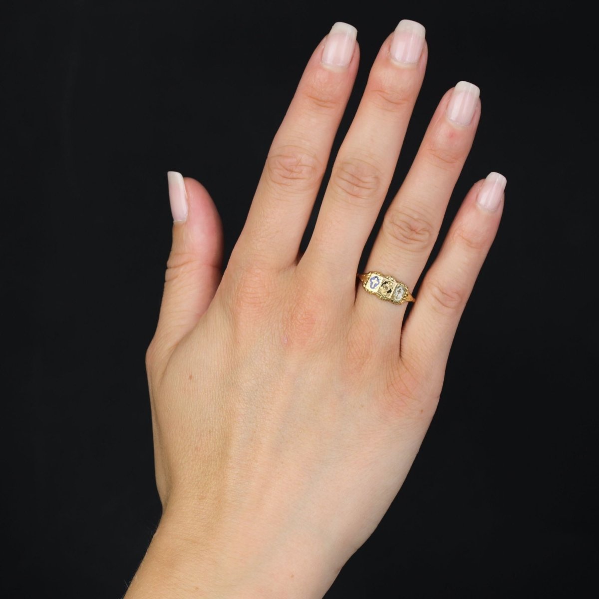 Bague ANCIENNE Foi en or jaune - Castafiore