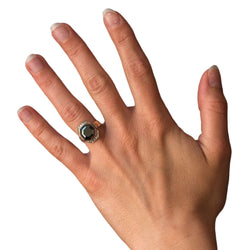 Bague ancienne hématite - Castafiore
