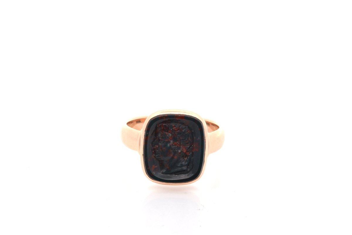 Ring old intaglio Blood Jasper