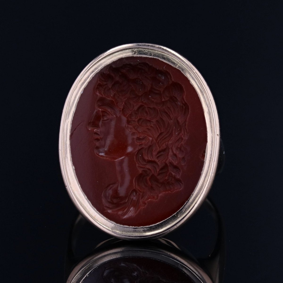 Ring old intaglio on red jasper