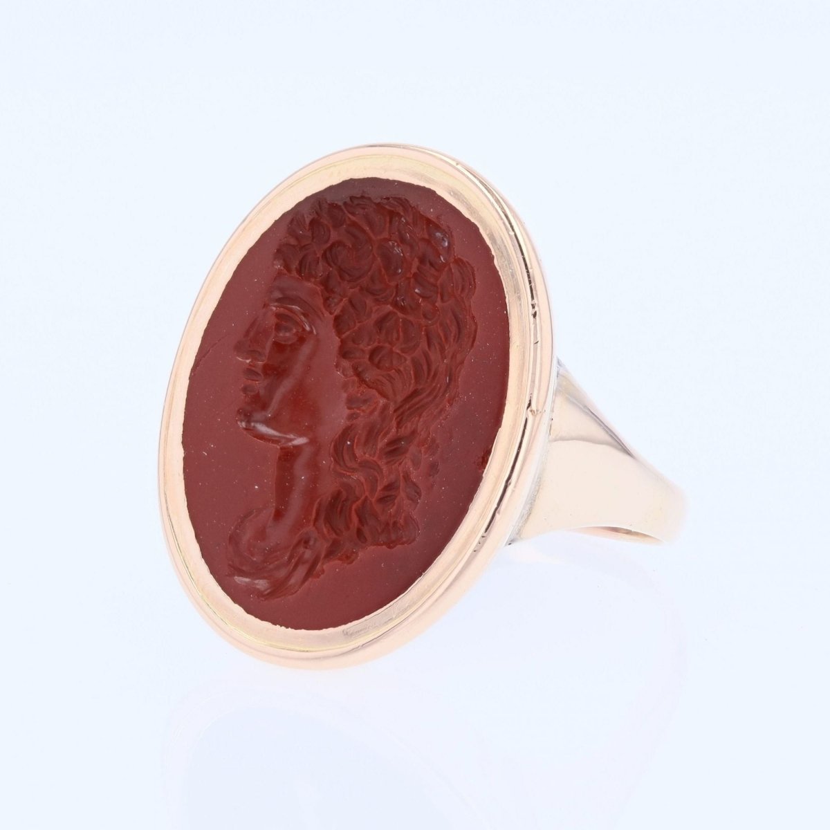 Ring old intaglio on red jasper