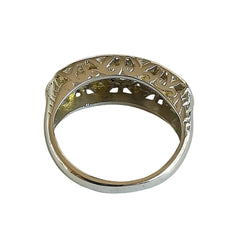 Bague Ancienne Jarretière en or blanc et diamants - Castafiore