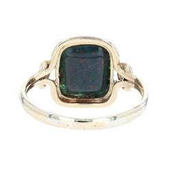Bague ancienne jaspe sanguin et or - Castafiore