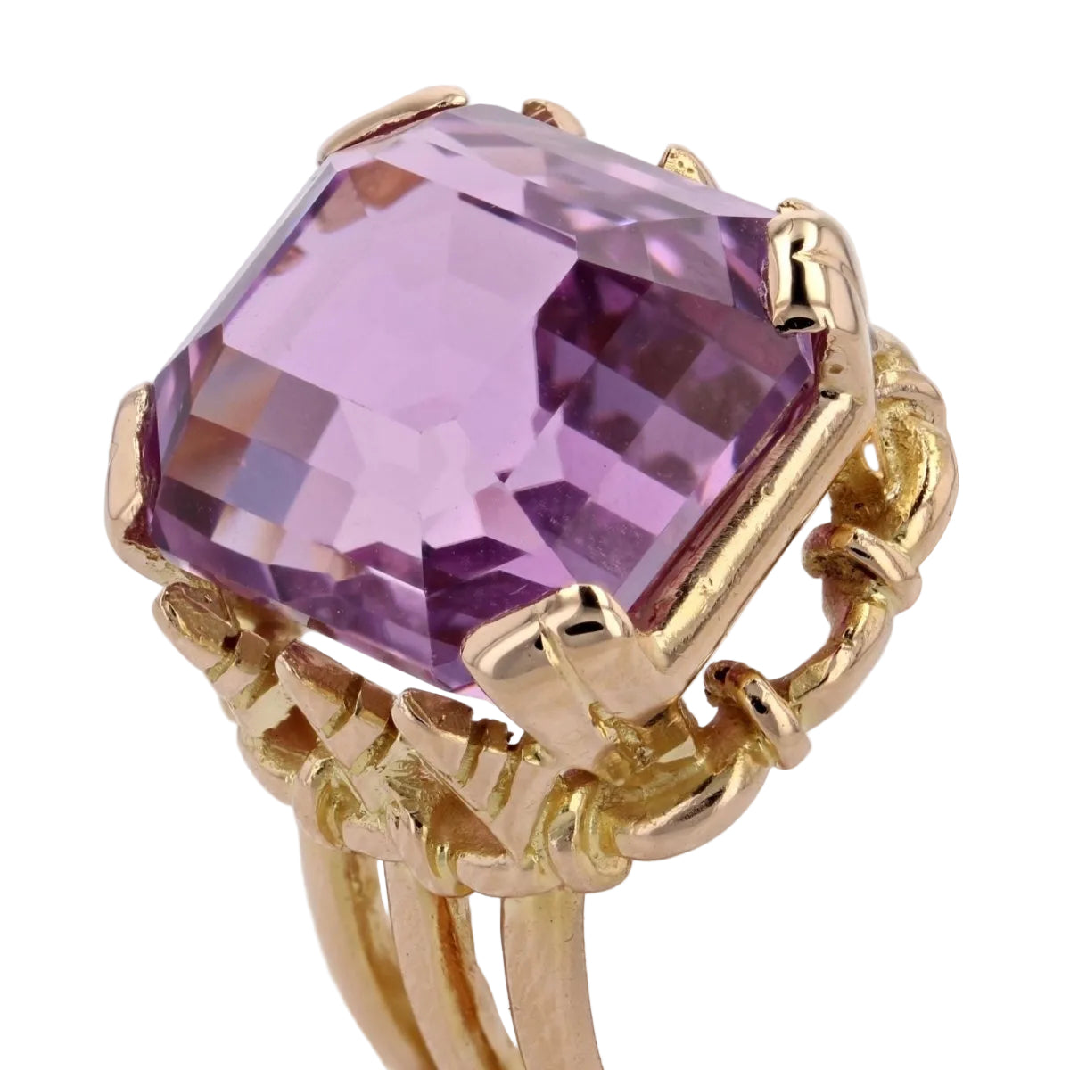 Bague ancienne Kunzite - Castafiore