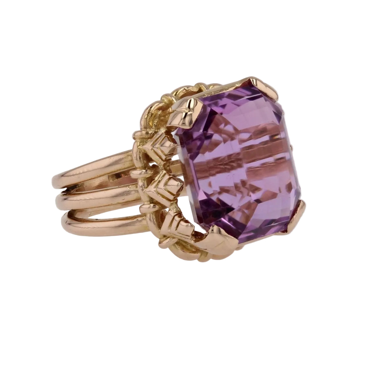 Bague ancienne Kunzite - Castafiore