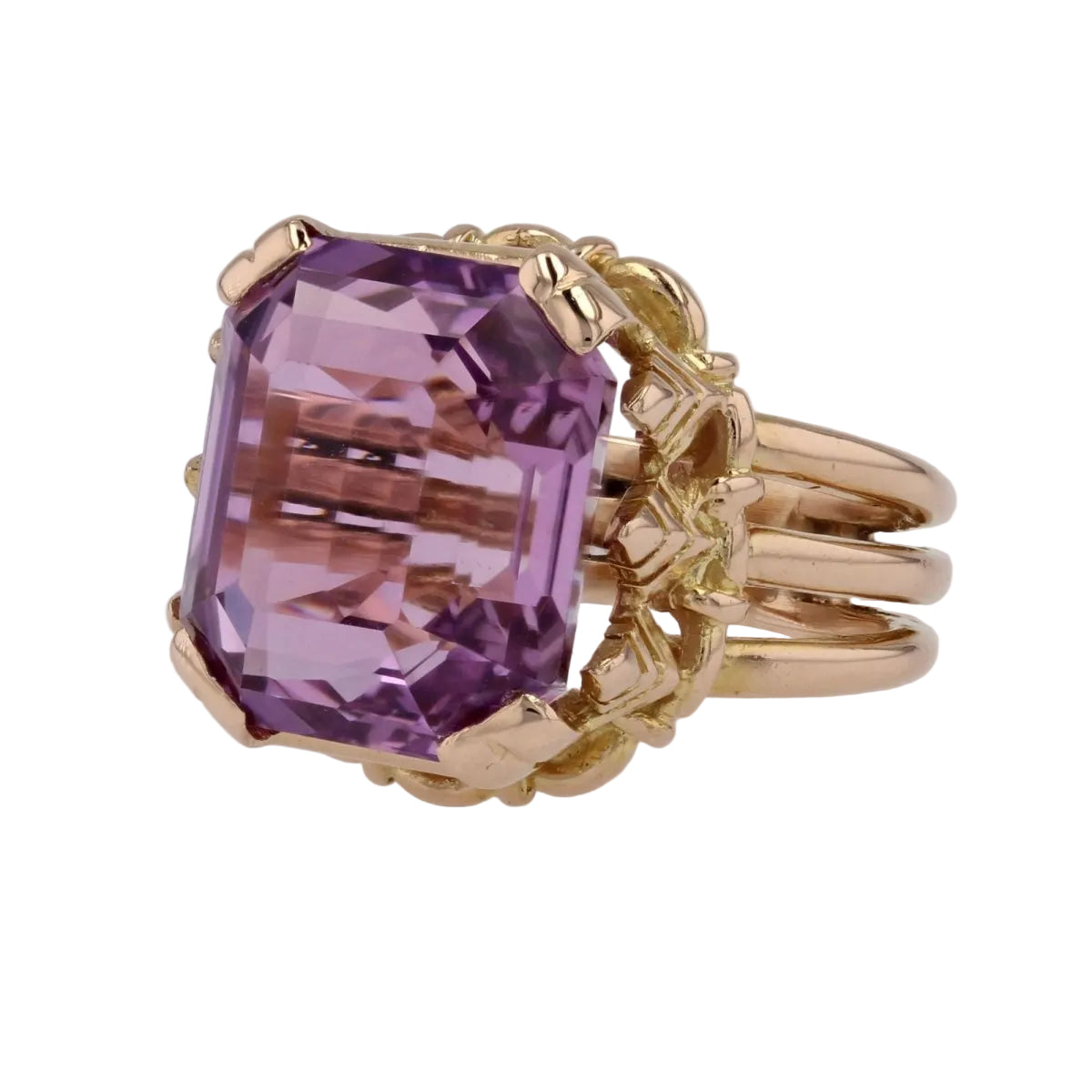 Bague ancienne Kunzite - Castafiore