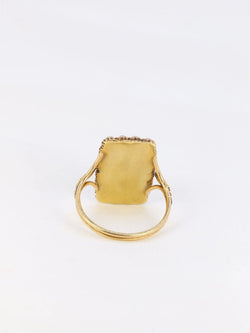 Bague ancienne or lapis - lazuli perles fines - Castafiore