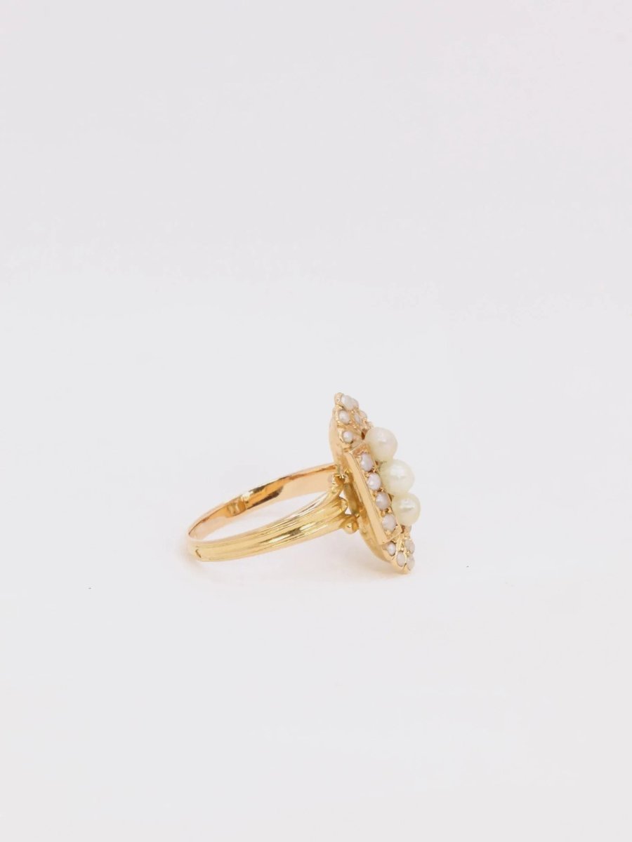 Bague ancienne or perles fines - Castafiore