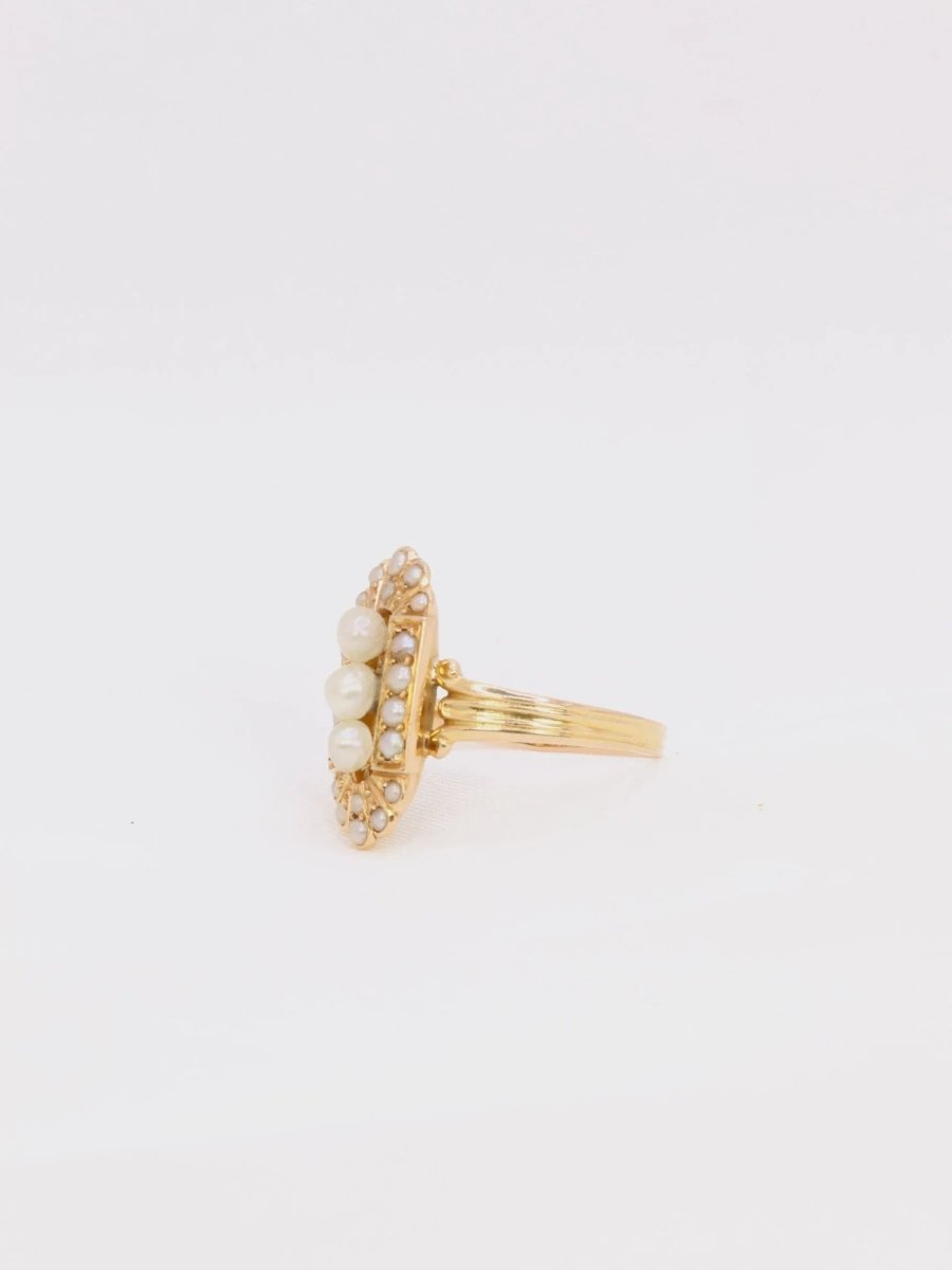 Bague ancienne or perles fines - Castafiore