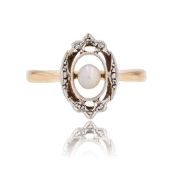 Bague ANCIENNE Perle en or jaune - Castafiore