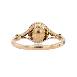 Bague ancienne perle et diamants taillés en rose - Castafiore