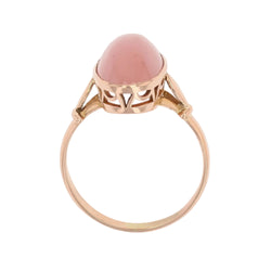 Ring old rose quartz rose gold