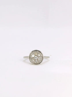 Bague ancienne ronde diamants - Castafiore